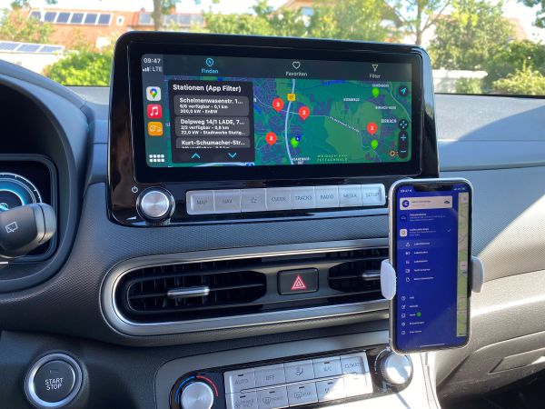 Apple Car Play in EnBW mobility+ App